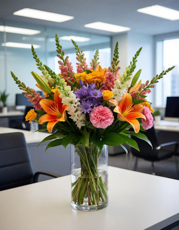Как выбрать цветочный букет для офиса
