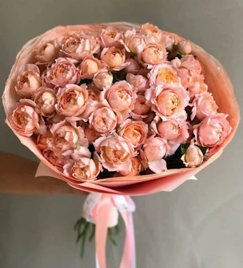 Круглый спиральный монобукет