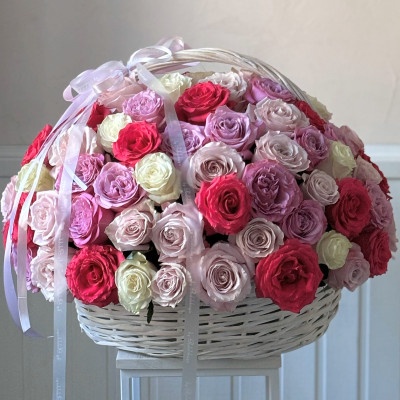 Корзина 101 Роза