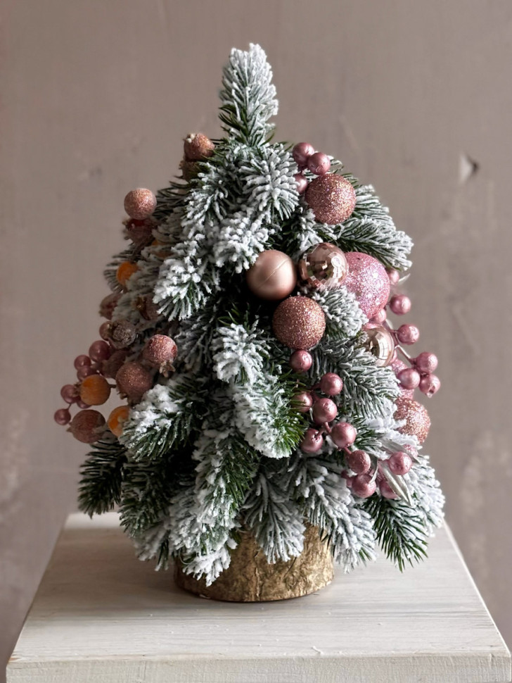 Елочка настольная «В розовом»