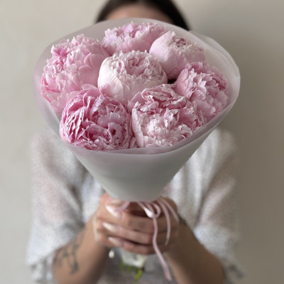 Букет из 7 пионов Сара Бернар