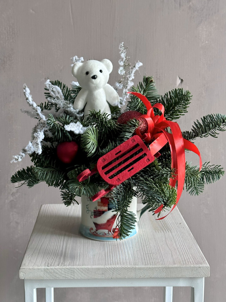 Новогодняя композиция в кружке