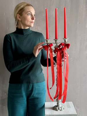 Канделябр со свечами 