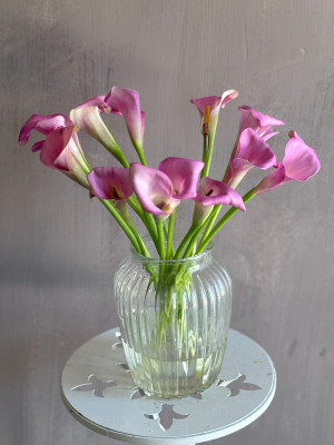 Каллы 15 шт в вазе