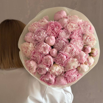 Букет из 35 пионов Сара Бернард