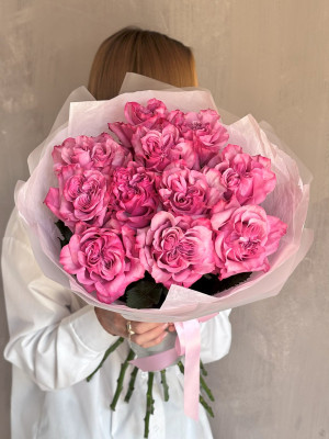 Букет из 11 пионовидных роз Кантри Блю