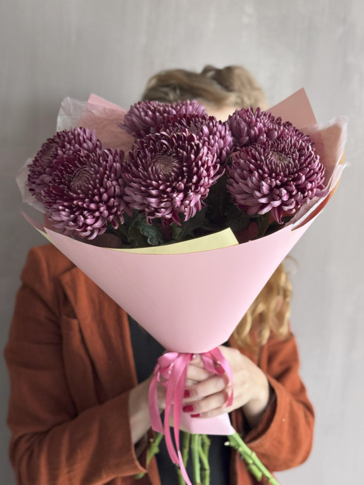 7 одноголовых хризантем