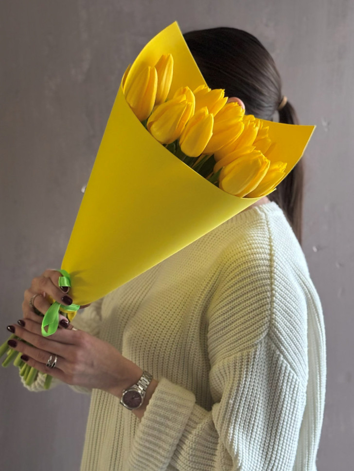 Жёлтые тюльпаны (15 шт.)