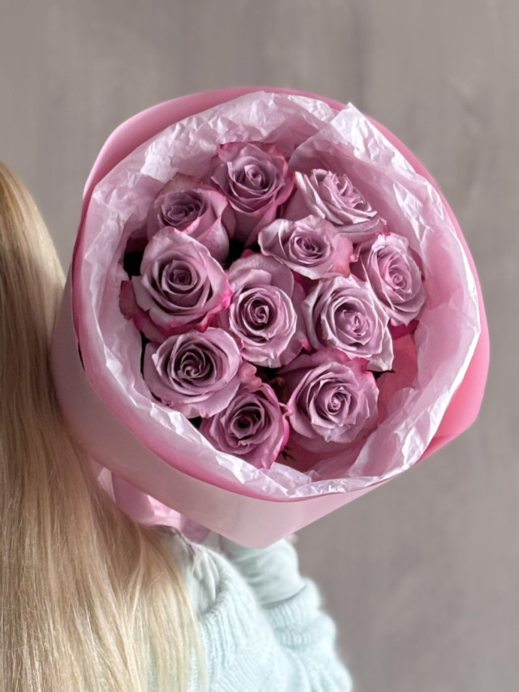 Букет из 11 роз «Сиреневая мечта»