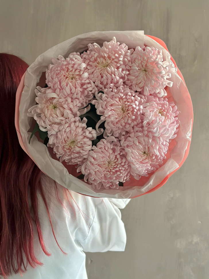 9 хризантем Рибонет