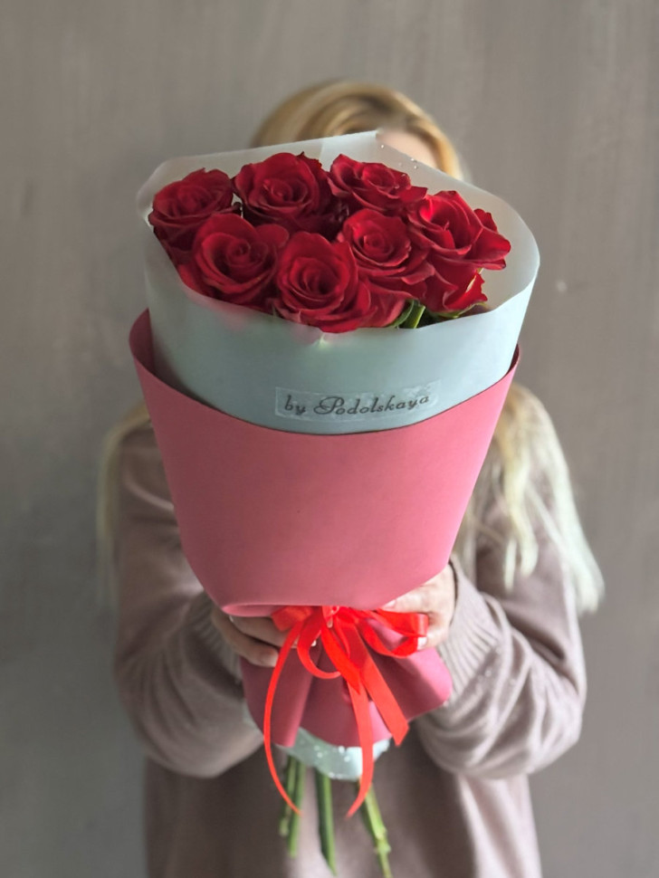 Букет из 7 кенийских роз