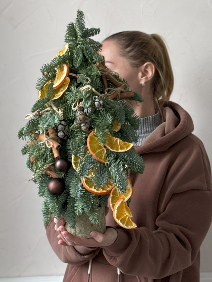 Композиция «Елка с апельсинами» 