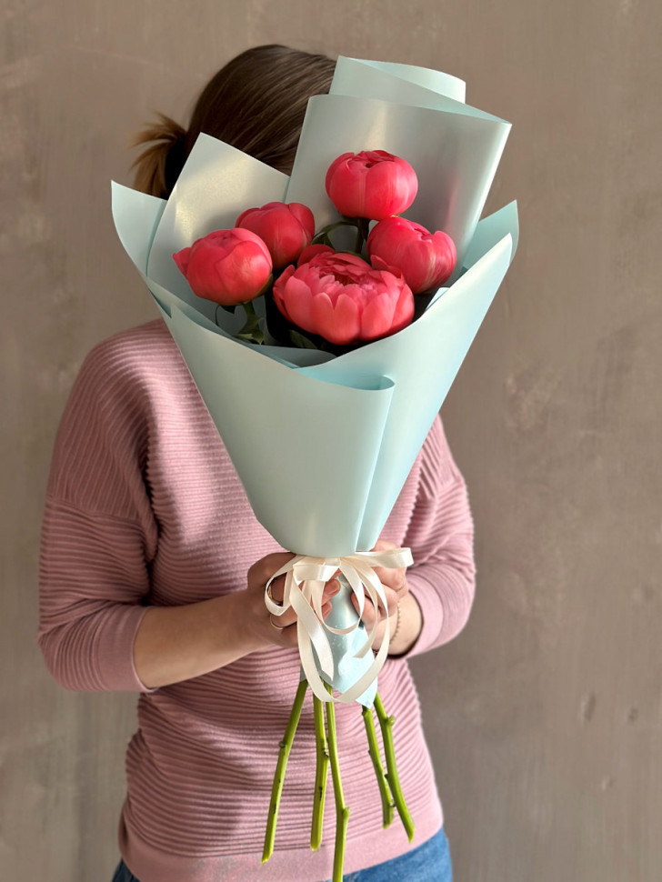 Букет из пионов (5 шт.)