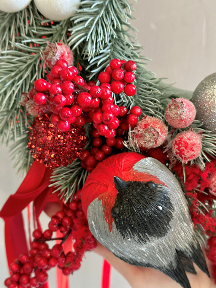 Новогодний венок «Зимний привет»