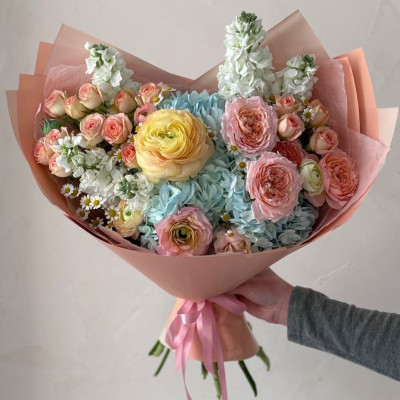 Букет «Персиковое мороженое»