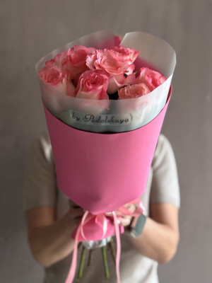 Букет «Розовая семёрка»